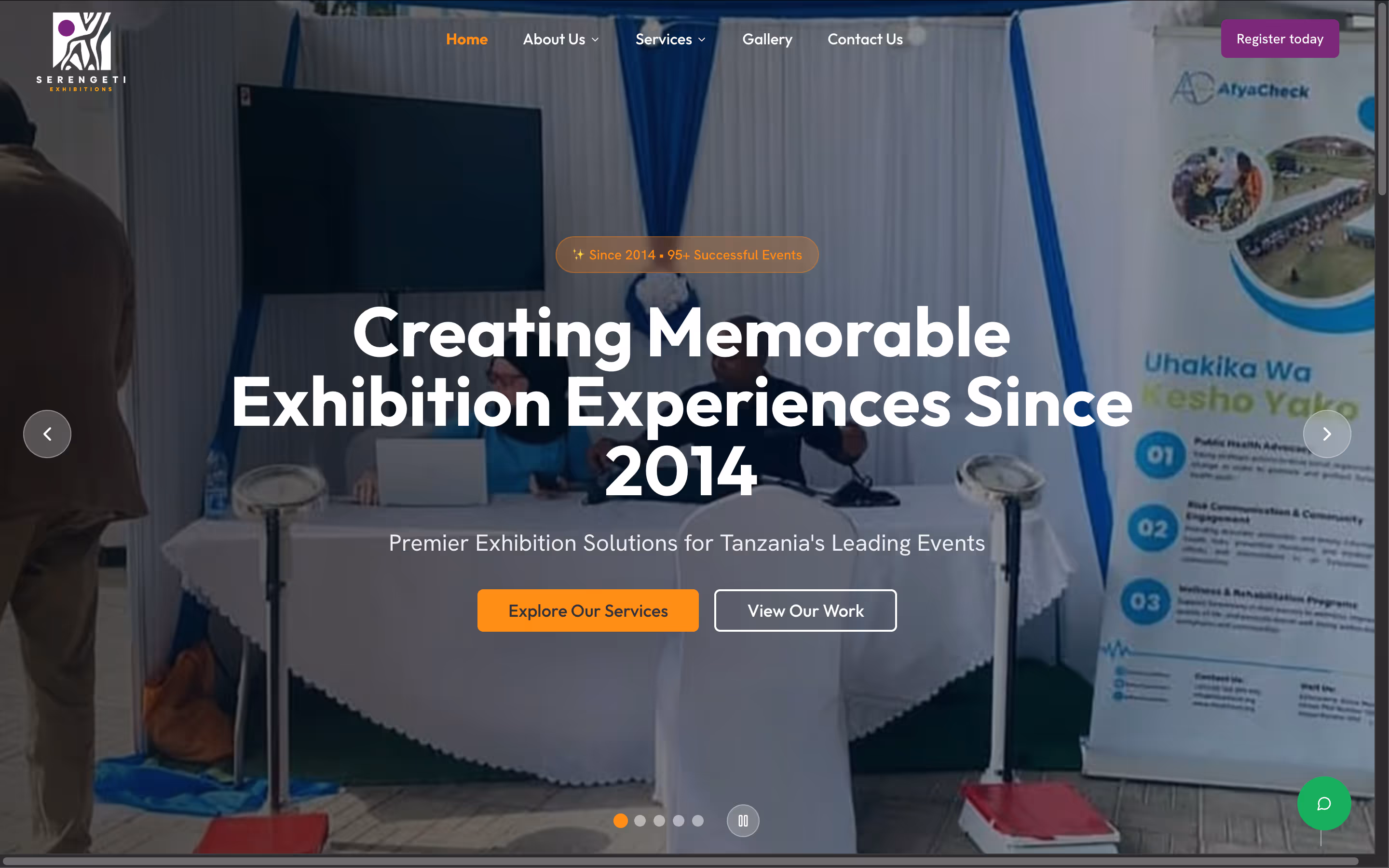 Web application for Serengeti Expo