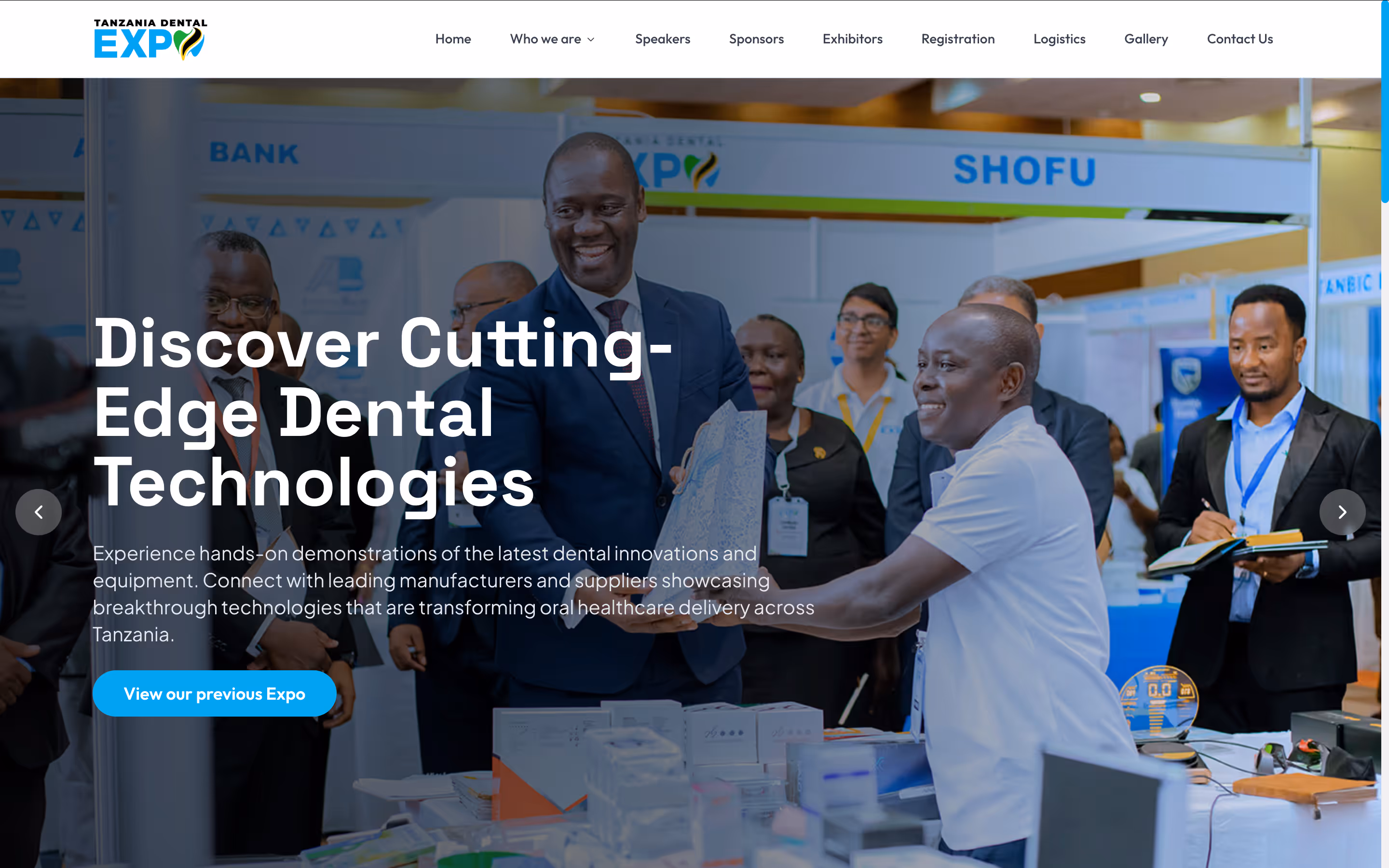 Web application for Tanzania Dental Exhibition
